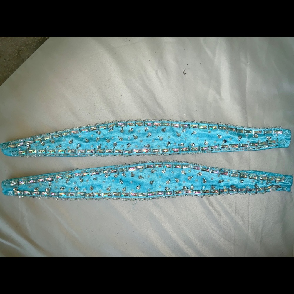 Lt blue cocktail corset dress. Size 6 - Picture 6 of 8